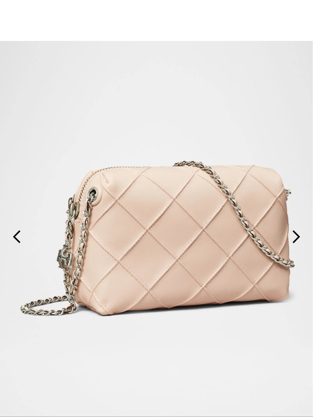 NWT Tory Burch FLEMING SMALL CAMERA CROSSBODY Bag in Soft Pink Napa Leather-$375